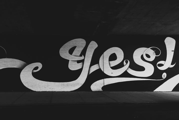 Yes, black and white graffiti